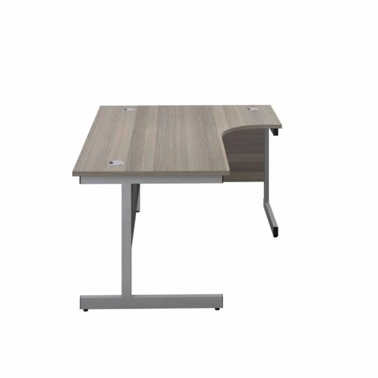 TC Office Single Upright Right Hand Radial Silver Frame Desk 1600mm X 1200mm 6 TC Office Single Upright Right Hand Radial Silver Frame Desk 1600mm X 1200mm - Image 4