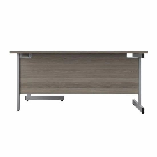 TC Office Single Upright Right Hand Radial Silver Frame Desk 1600mm X 1200mm 5 TC Office Single Upright Right Hand Radial Silver Frame Desk 1600mm X 1200mm - Image 3
