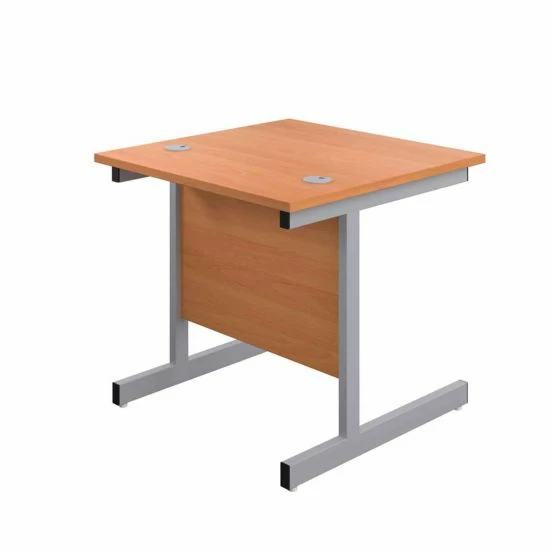 TC Office Single Upright Rectangular Desk Silver Frame 800mm X 800mm 7 TC Office Single Upright Rectangular Desk Silver Frame 800mm X 800mm - Image 5