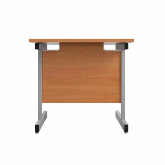 TC Office Single Upright Rectangular Desk Silver Frame 800mm X 800mm 4 TC Office Single Upright Rectangular Desk Silver Frame 800mm X 800mm - Image 2