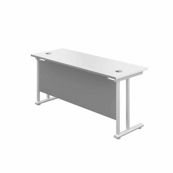 TC Office Twin Upright Rectangular Desk White Frame 1200 X 600mm 7 TC Office Twin Upright Rectangular Desk White Frame 1200 X 600mm - Image 5