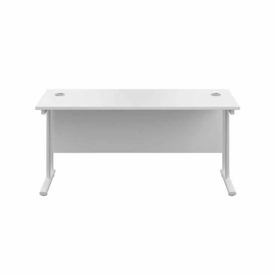 TC Office Twin Upright Rectangular Desk White Frame 1200 X 600mm 6 TC Office Twin Upright Rectangular Desk White Frame 1200 X 600mm - Image 4