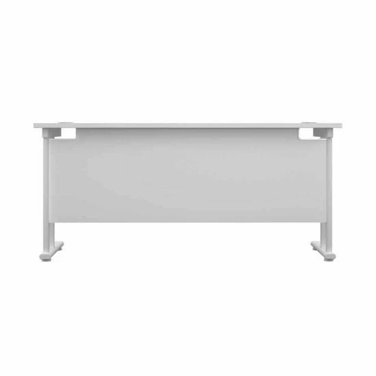 TC Office Twin Upright Rectangular Desk White Frame 1200 X 600mm 4 TC Office Twin Upright Rectangular Desk White Frame 1200 X 600mm - Image 2