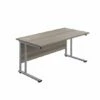 TC Office Twin Upright Silver Frame Rectangular Desk 1600x800mm -office furniture shop 1062100182 1