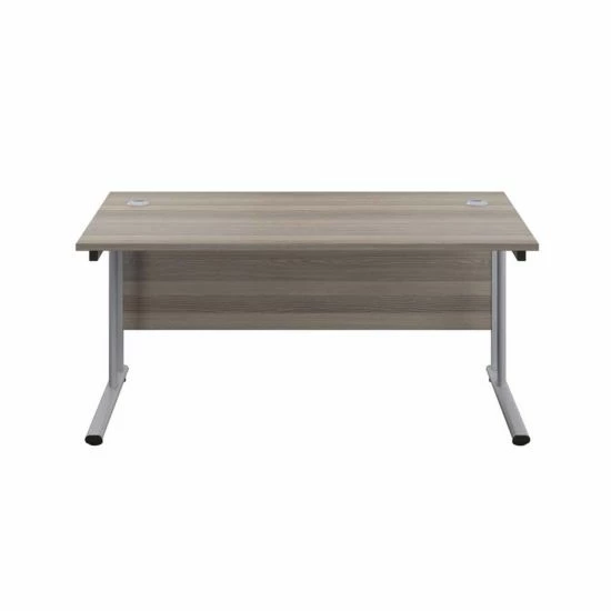 TC Office Twin Upright Silver Frame Rectangular Desk 1600x800mm 6 TC Office Twin Upright Silver Frame Rectangular Desk 1600x800mm - Image 4