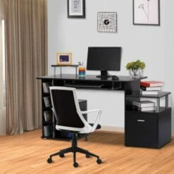 Leetiana Computer Desk With Storage -office furniture shop 1062100201 8