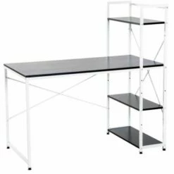 Channing Metal Frame Computer Desk With 4 Tier Bookshelf 20 Channing Metal Frame Computer Desk With 4 Tier Bookshelf -office furniture shop 1062100202 1