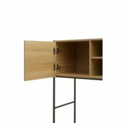 Interiors By PH Desk And Storage Cabinet With Dark Brown Frame -office furniture shop 1062100242 4