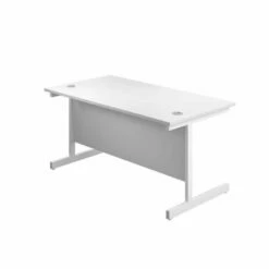 TC Office Single Upright Rectangular Desk Silver Frame 1400mm X 800mm -office furniture shop 1062100283 1