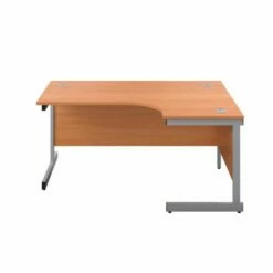 TC Office Single Upright Right Hand Radial Silver Frame Desk 1600mm X 1200mm 20 TC Office Single Upright Right Hand Radial Silver Frame Desk 1600mm X 1200mm -office furniture shop 1062100288 3