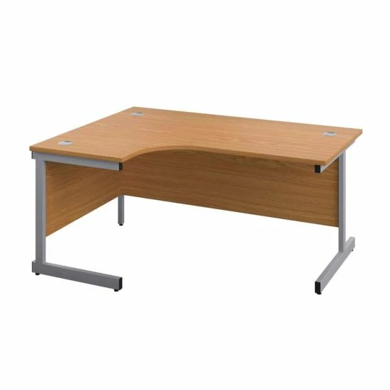 TC Office Single Upright Left Hand Radial Silver Frame Desk 1600mm X 1200mm 9 TC Office Single Upright Left Hand Radial Silver Frame Desk 1600mm X 1200mm - Image 7