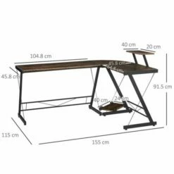 Trelawney Industrial L Shaped Desk -office furniture shop 1062106070 3