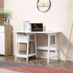Florence Compact Computer Desk With Open Storage