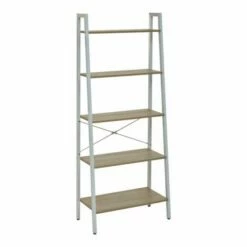 Interiors By PH 5 Tier Ladder Shelving Unit With Metal Frame -office furniture shop 1062126198