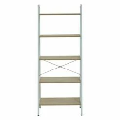 Interiors By PH 5 Tier Ladder Shelving Unit With Metal Frame -office furniture shop 1062126198 1