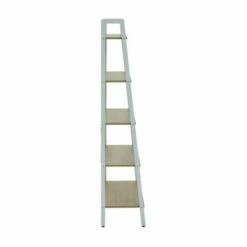 Interiors By PH 5 Tier Ladder Shelving Unit With Metal Frame -office furniture shop 1062126198 2