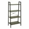 Interiors By PH 4 Tier Ladder Shelving Unit With Metal Frame 2 Interiors By PH 4 Tier Ladder Shelving Unit With Metal Frame -office furniture shop 1062126200 4