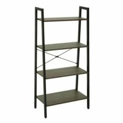 Interiors By PH 4 Tier Ladder Shelving Unit With Metal Frame