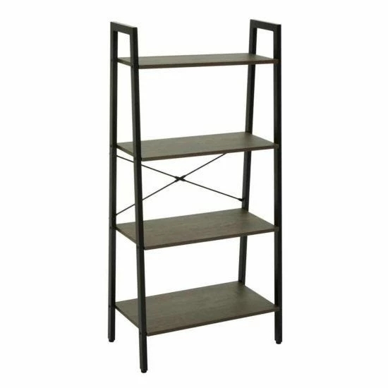 Interiors By PH 4 Tier Ladder Shelving Unit With Metal Frame 3 Interiors By PH 4 Tier Ladder Shelving Unit With Metal Frame