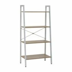 Interiors By PH 4 Tier Ladder Shelving Unit With Metal Frame 19 Interiors By PH 4 Tier Ladder Shelving Unit With Metal Frame -office furniture shop 1062126201