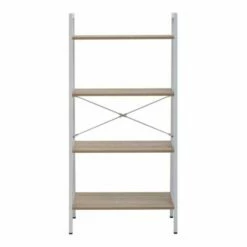 Interiors By PH 4 Tier Ladder Shelving Unit With Metal Frame 20 Interiors By PH 4 Tier Ladder Shelving Unit With Metal Frame -office furniture shop 1062126201 1