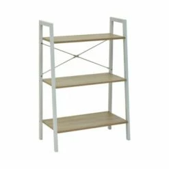 Interiors By PH 3 Tier Ladder Shelving Unit With Metal Frame 17 Interiors By PH 3 Tier Ladder Shelving Unit With Metal Frame -office furniture shop 1062126204