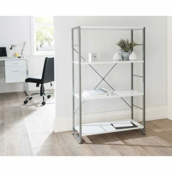 Alphason Cabrini Modern Bookcase White 3 Alphason Cabrini Modern Bookcase White