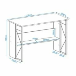 Alphason Rhodes Walnut And Grey Office Desk -office furniture shop 1062201113 4