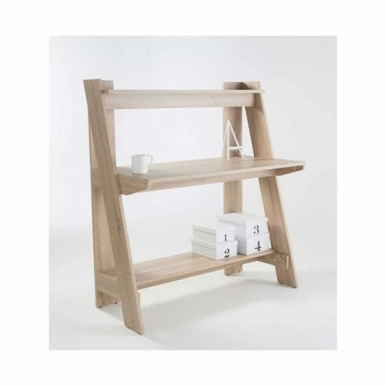 Alphason Arizona Light Oak Trestle Office Desk 5 Alphason Arizona Light Oak Trestle Office Desk - Image 3