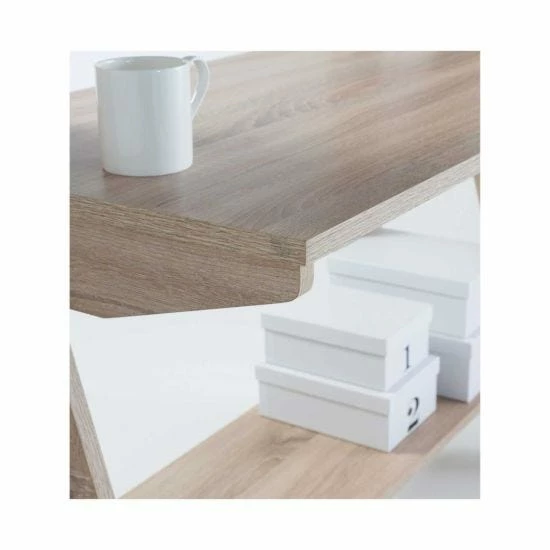 Alphason Arizona Light Oak Trestle Office Desk 4 Alphason Arizona Light Oak Trestle Office Desk - Image 2