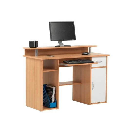 Alphason Albany Beech Effect Office Desk 6 Alphason Albany Beech Effect Office Desk - Image 4