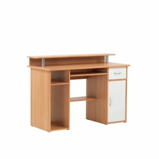 Alphason Albany Beech Effect Office Desk 4 Alphason Albany Beech Effect Office Desk - Image 2