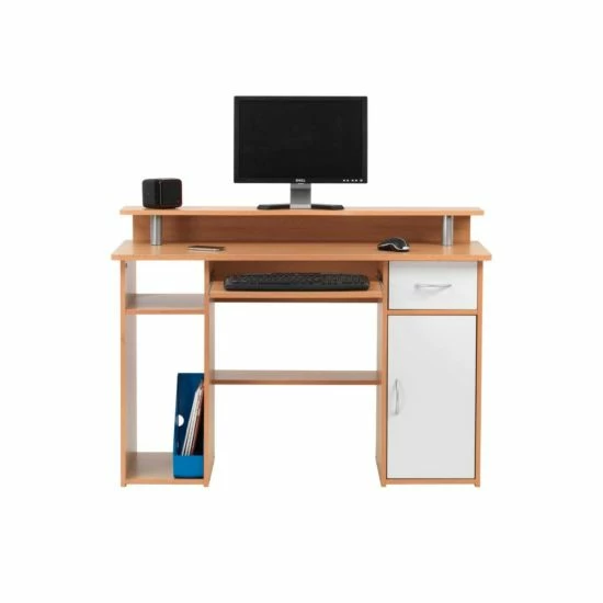 Alphason Albany Beech Effect Office Desk 3 Alphason Albany Beech Effect Office Desk
