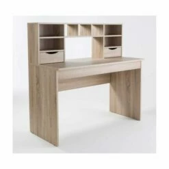 Alphason Albion Light Oak Effect Office Desk With Hutch Shelving 13 Alphason Albion Light Oak Effect Office Desk With Hutch Shelving -office furniture shop 1062201117 1