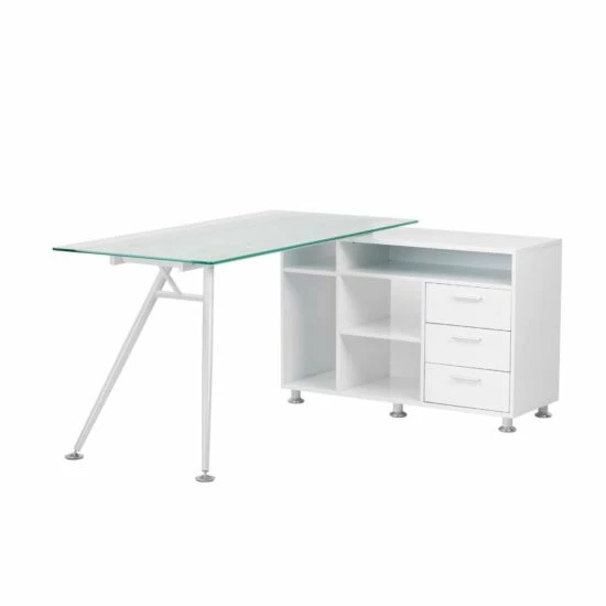 Alphason Augusta Glass Corner Desk With Storage 3 Alphason Augusta Glass Corner Desk With Storage