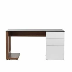 Alphason Sorbonne Desk Walnut And High Gloss -office furniture shop 1062201129 1