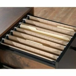 Teknik Hampstead Park Compact Walnut Effect Desk -office furniture shop 1062201720 4