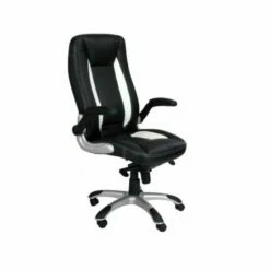 High Back Leather Effect Chair With Satin Chrome Base 7 High Back Leather Effect Chair With Satin Chrome Base -office furniture shop 1075028020