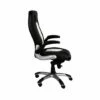 High Back Leather Effect Chair With Satin Chrome Base 1 High Back Leather Effect Chair With Satin Chrome Base -office furniture shop 1075028020 2