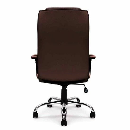 High Back Leather Faced Executive Chair With Chrome Base 5 High Back Leather Faced Executive Chair With Chrome Base - Image 3
