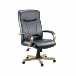 Teknik Office Kingston Executive Black Leather Faced Chair 7 Teknik Office Kingston Executive Black Leather Faced Chair -office furniture shop 1075028078