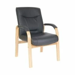 Teknik Office Kingston Leather Faced Visitor Chair Black 7 Teknik Office Kingston Leather Faced Visitor Chair Black -office furniture shop 1075028080