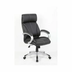 Eliza Tinsley Leather Faced Managers Chair Black -office furniture shop 1075200057