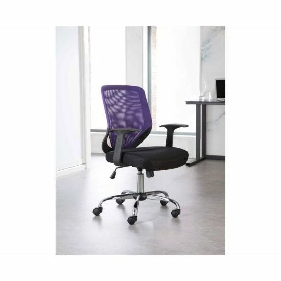 Atlanta Full Back Mesh Fabric Chair With Arms Purple 6 Atlanta Full Back Mesh Fabric Chair With Arms Purple - Image 4