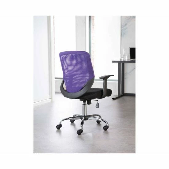 Atlanta Full Back Mesh Fabric Chair With Arms Purple 4 Atlanta Full Back Mesh Fabric Chair With Arms Purple - Image 2