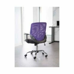 Atlanta Full Back Mesh Fabric Chair With Arms Purple