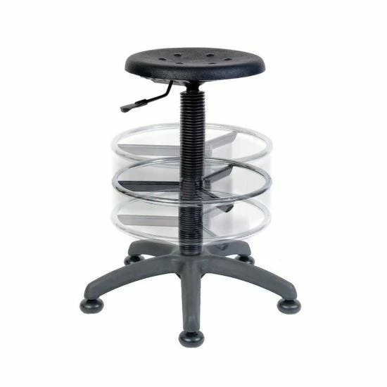 Teknik Office Polly Deluxe Draughter Stool Black 3 Teknik Office Polly Deluxe Draughter Stool Black