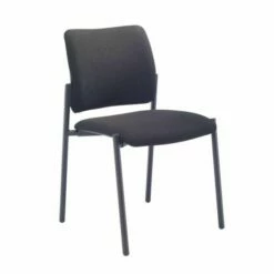 TC Office Florence Fabric Side Chair With Black Frame