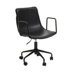 Interiors By PH Leather Effect Office Chair With Arms