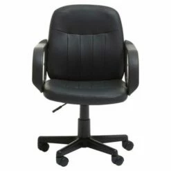 Interiors By PH Office Chair With Arms Black PU